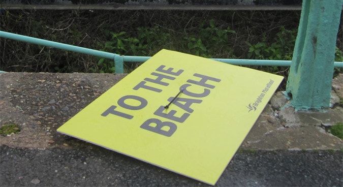 Beach sign