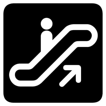 Escalator sign